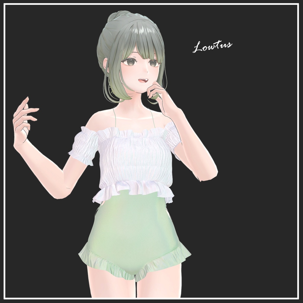 【複数アバター対応】Shirring Swimwear【VRChat想定】