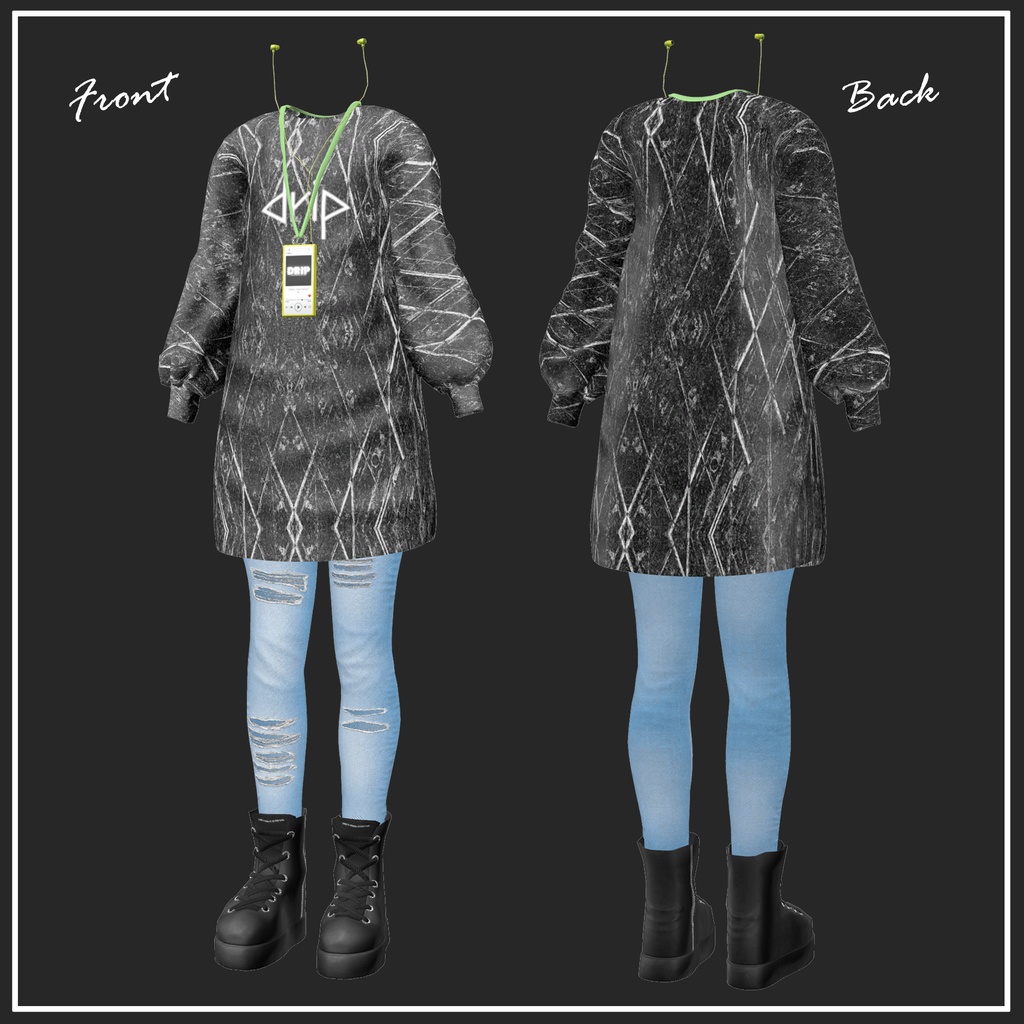 【マリシア/+Head対応】Casual Punk【VRChat想定】