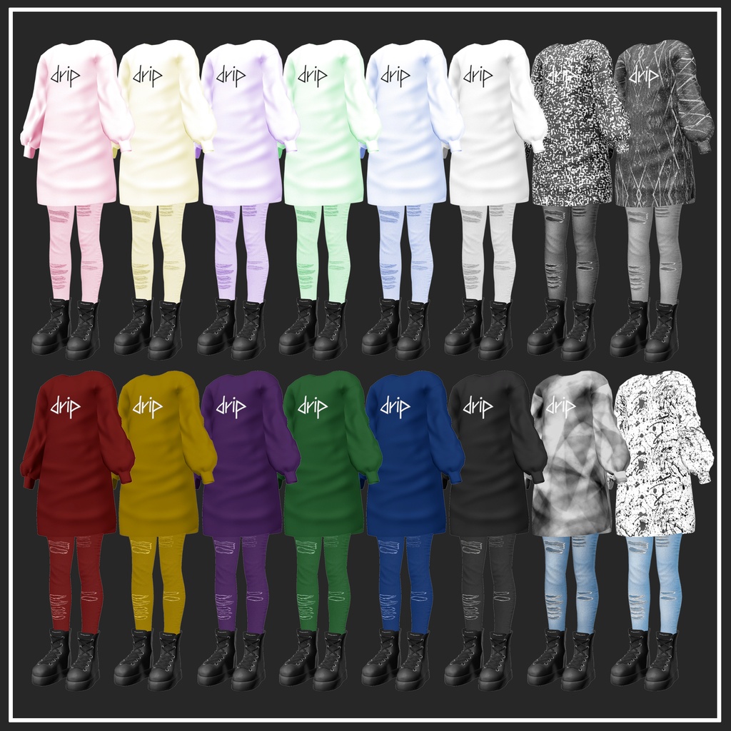 【マリシア/+Head対応】Casual Punk【VRChat想定】