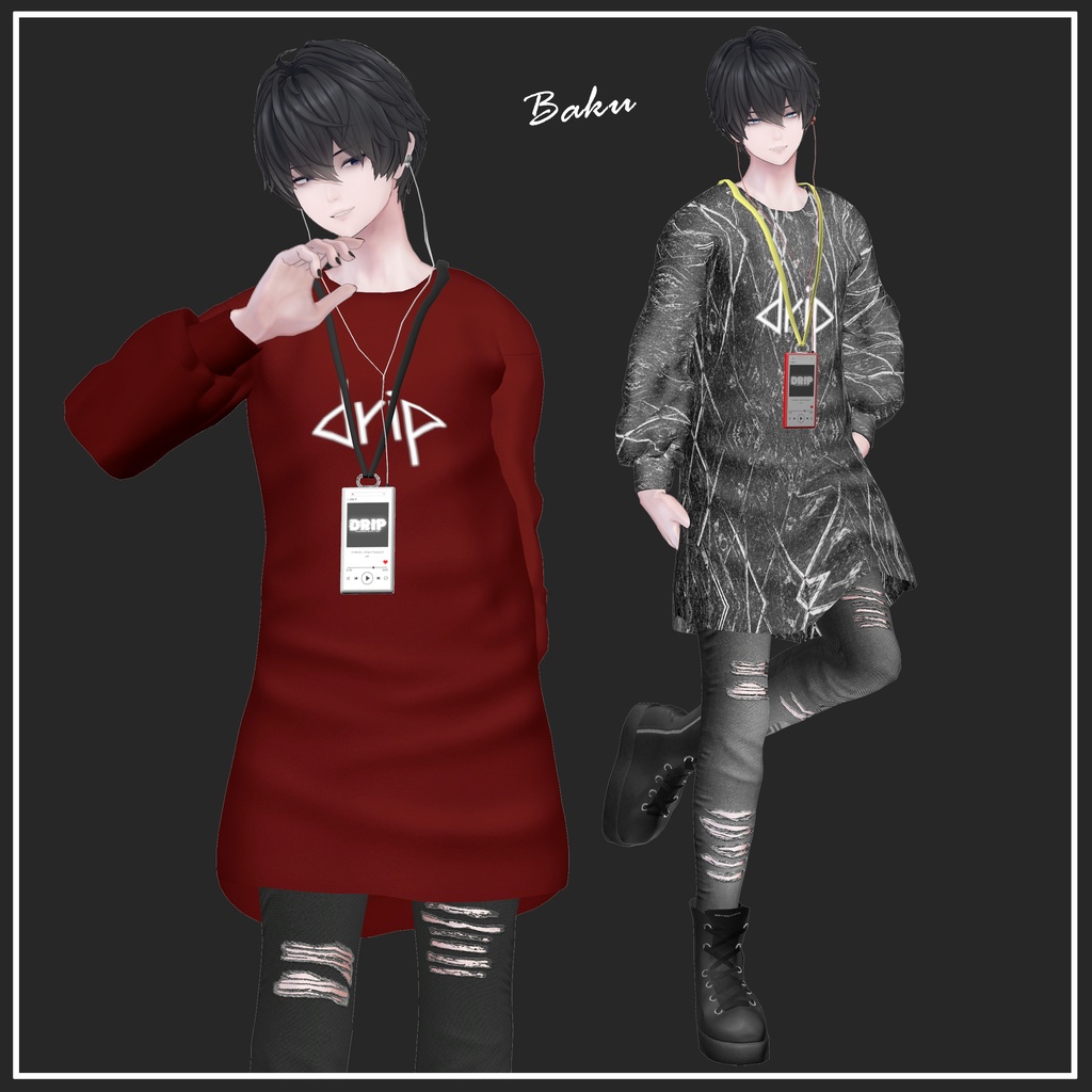 【複数アバター対応】Casual Punk【VRChat想定】
