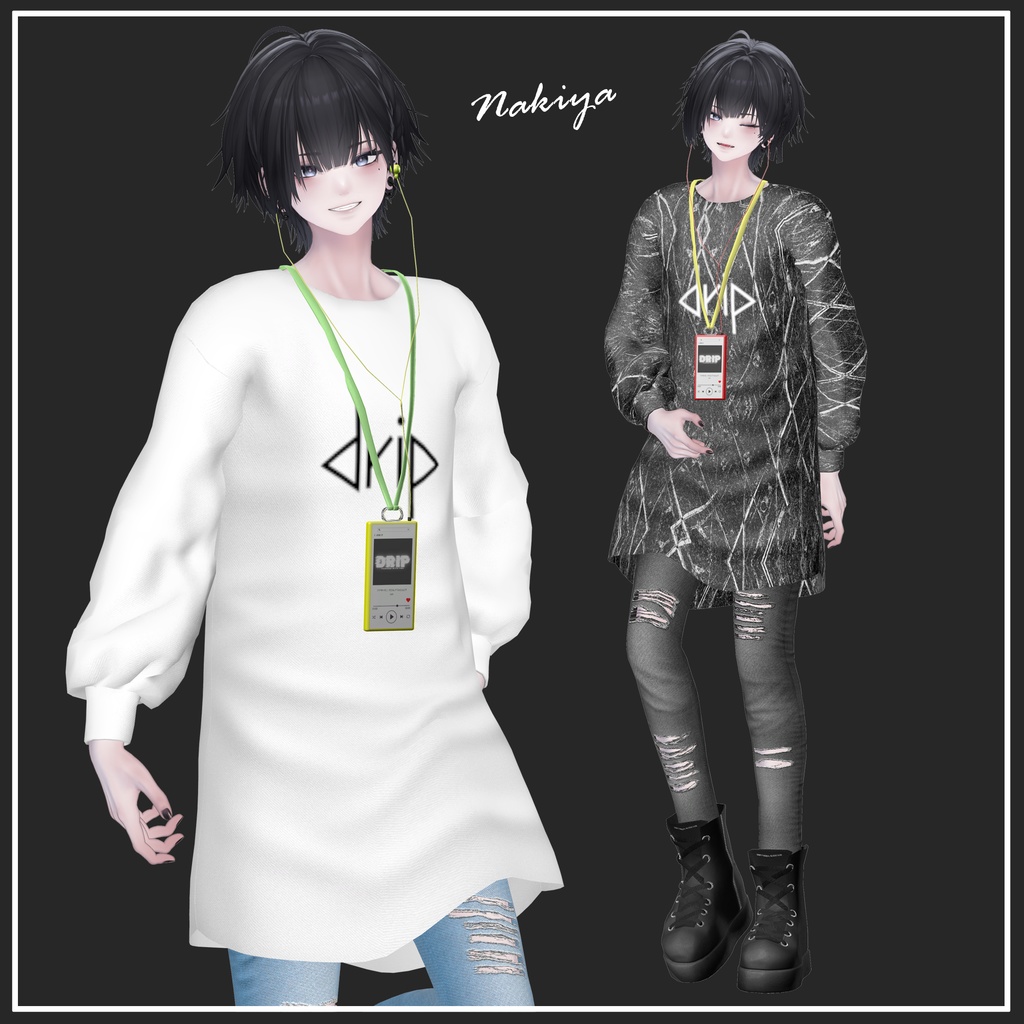 【複数アバター対応】Casual Punk【VRChat想定】
