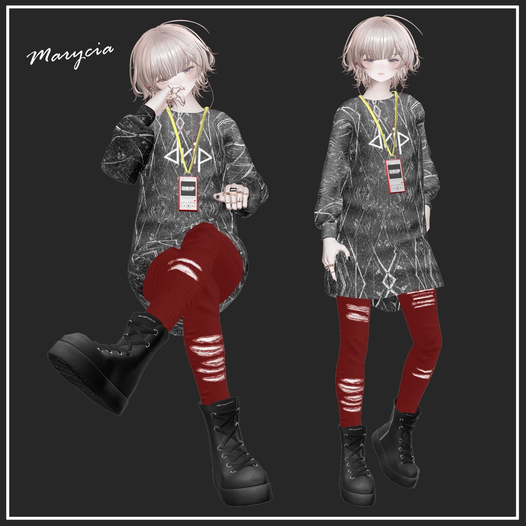 【マリシア/+Head対応】Casual Punk【VRChat想定】