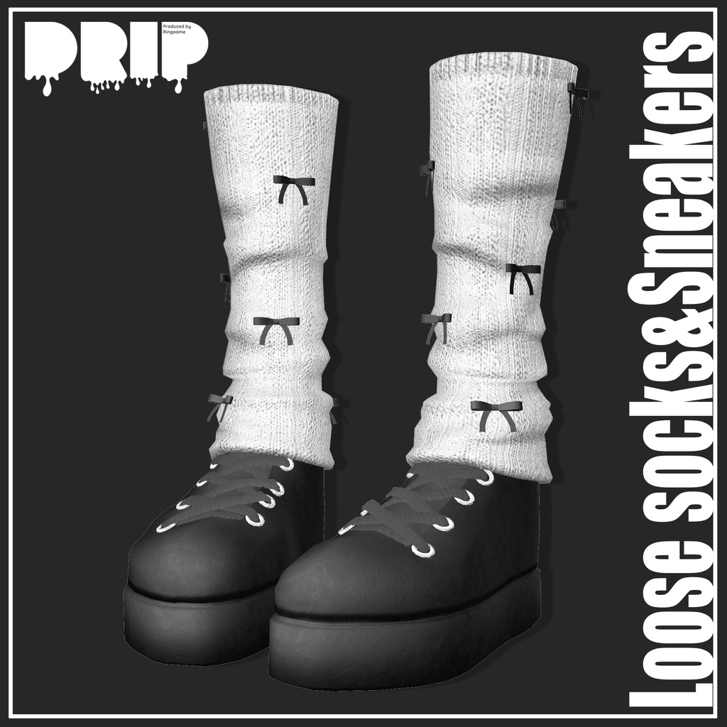 発売1週間限定SALE~10/24まで🎀【複数アバター対応】Loose socks&Sneakers【VRChat想定】
