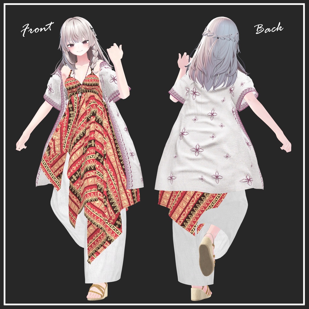 📣1週間限定SALE📣~4/9まで【複数アバター対応】Ethnic Vacation【VRChat想定】