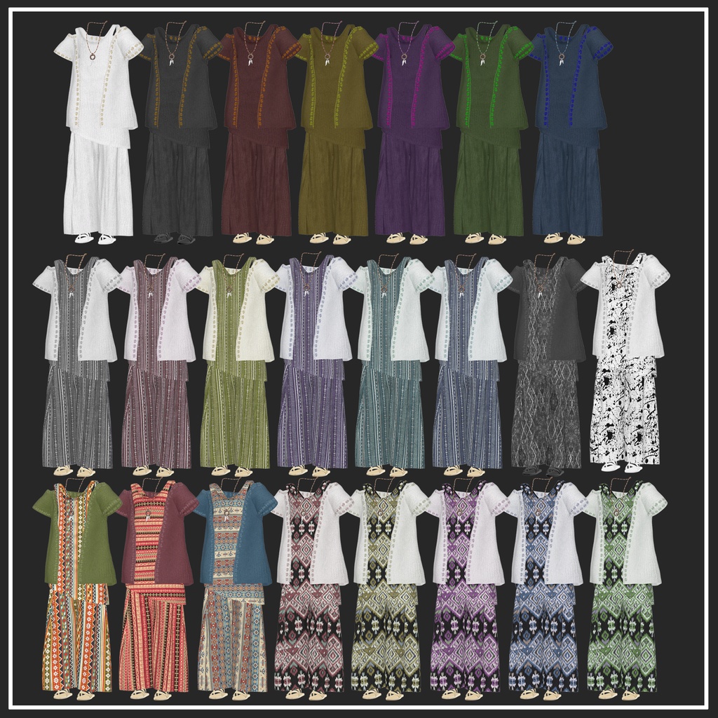 📣1週間限定SALE📣~4/16まで【複数アバター対応】Ethnic Vacation For Men【VRChat想定】