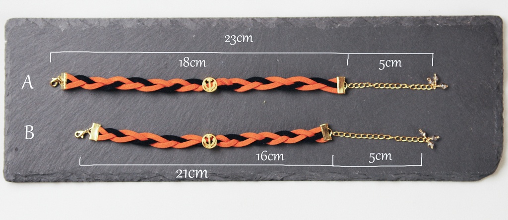 【陸奥守吉行イメージ】スエードミサンガ【とうらぶ】