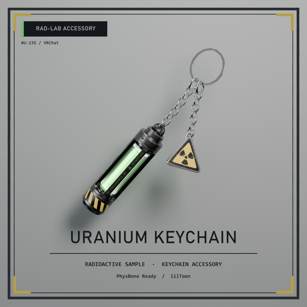 【VRChat アクセサリー】ウランキーホルダー Uranium Keychain