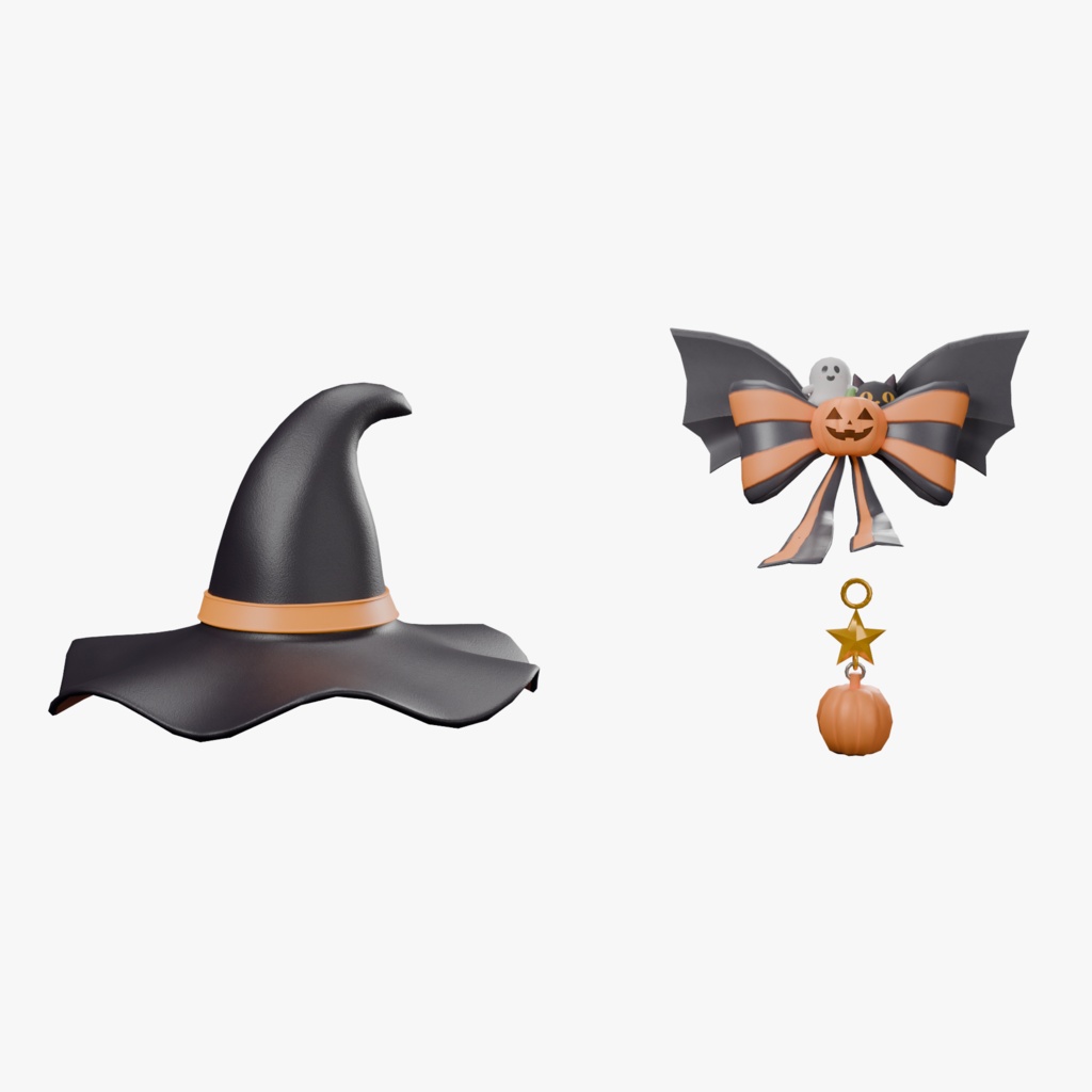 【VRChat 衣装】ハロウィン魔女帽子 Halloween Witch Hat【汎用】