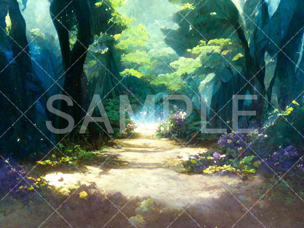 【背景素材】森3種（ファンタジー系）［001］