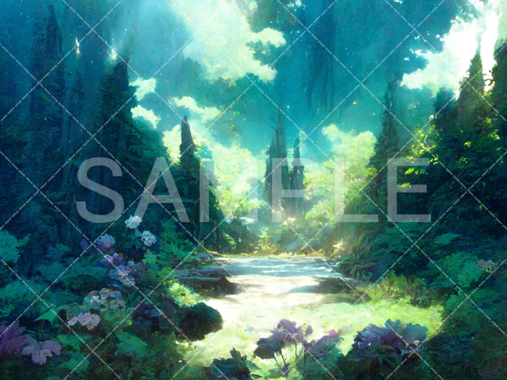 【背景素材】森3種（ファンタジー系）［006］