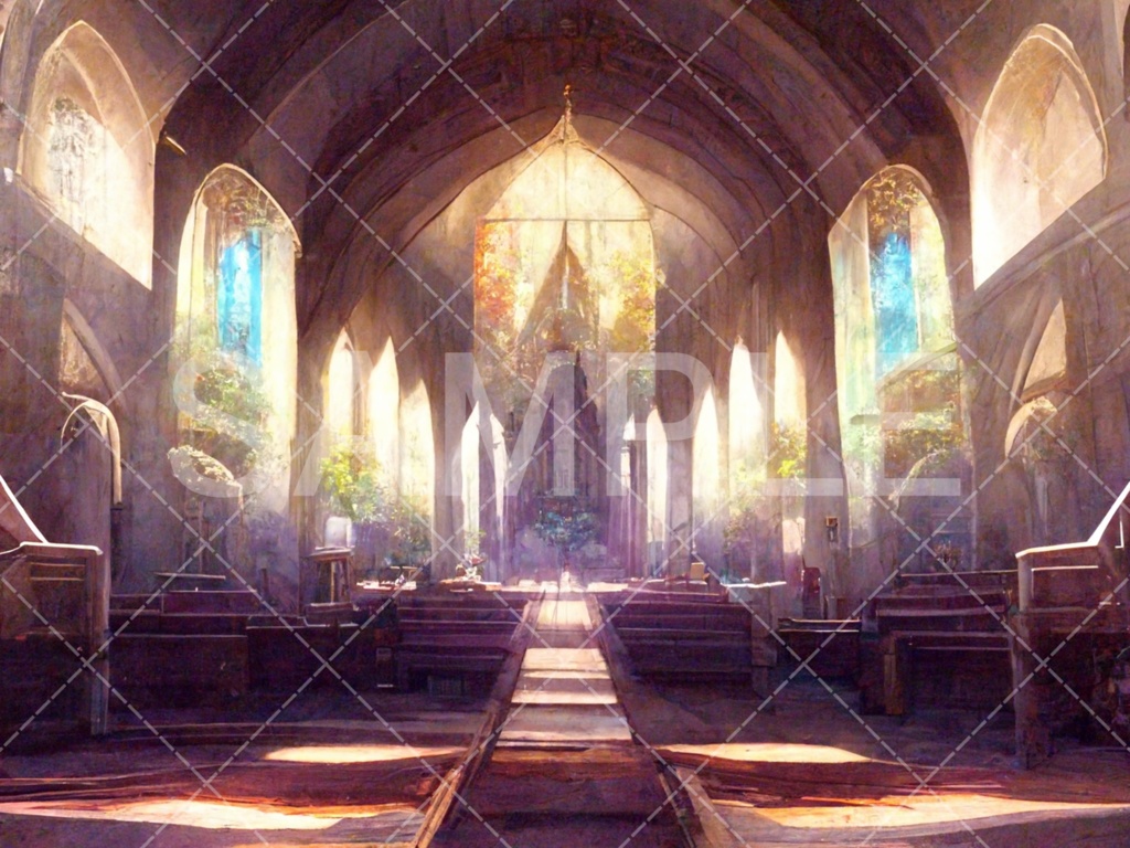 【背景素材】聖堂・神殿3種（ファンタジー系）［003］