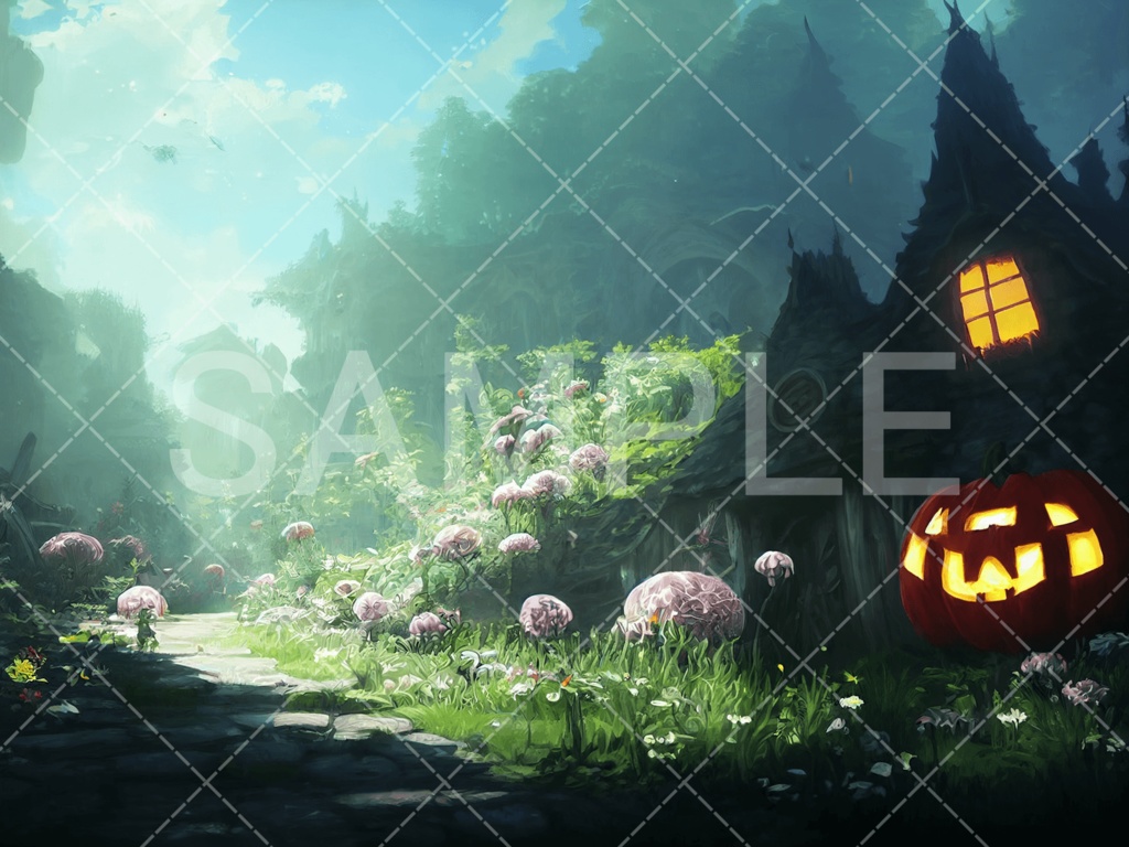 【背景素材】ハロウィン3種（ファンタジー系）［005］