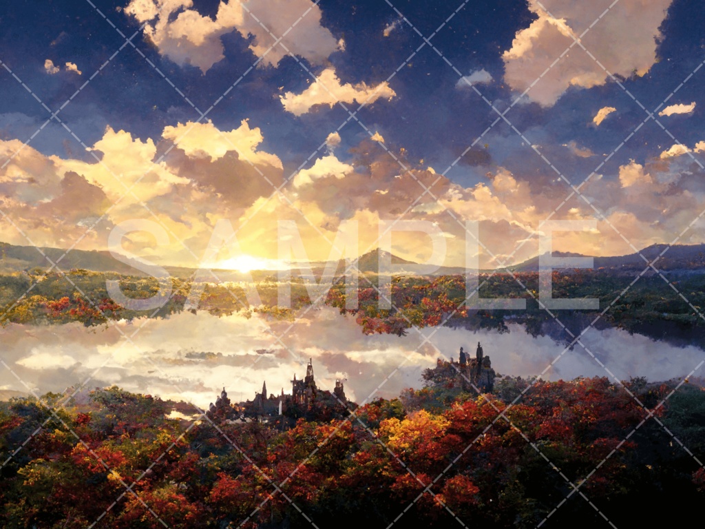 【背景素材】湖・水辺3種［005］