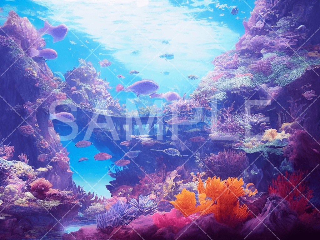 【背景素材】海・海辺3種(ファンタジー系)④