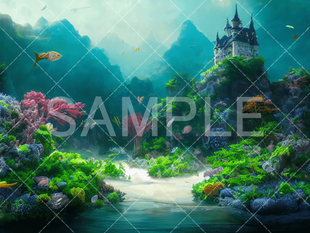 【背景素材】海・海辺3種(ファンタジー系)④