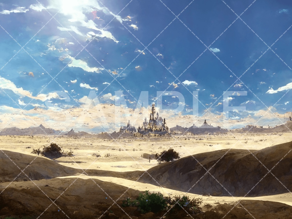 【背景素材】砂漠・荒野3種［003］