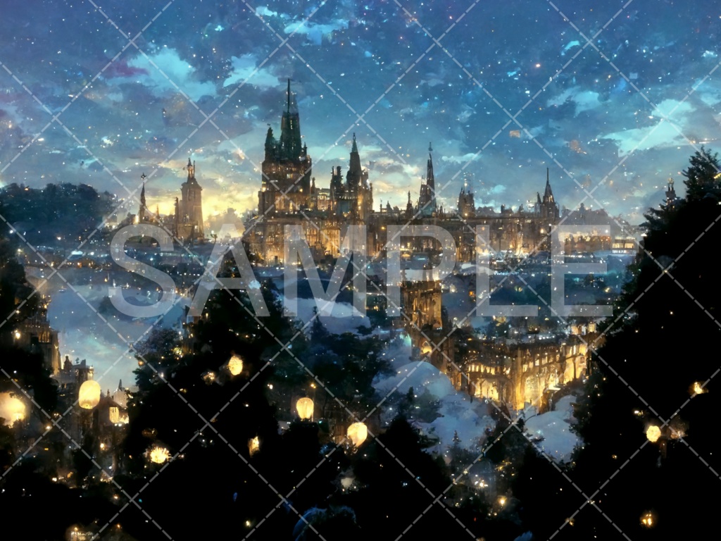 【背景素材】クリスマス3種（ファンタジー系）［017］