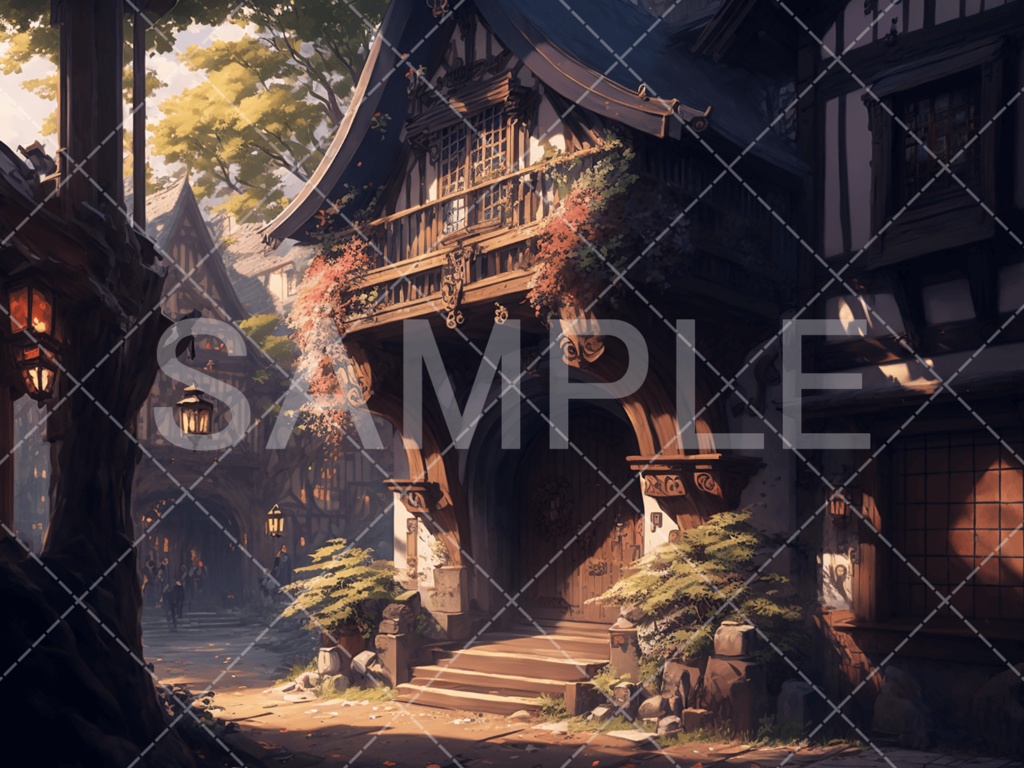 【背景素材】街・町・村3種(ファンタジー系)㉑