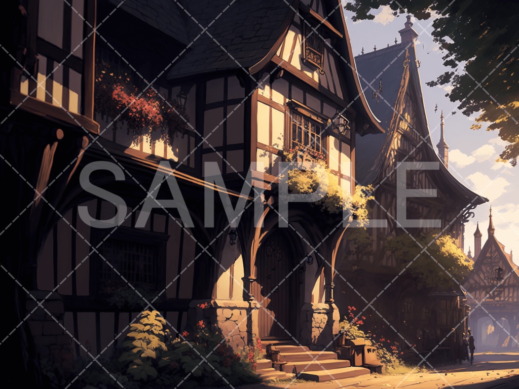 【背景素材】街・町・村3種(ファンタジー系)㉑