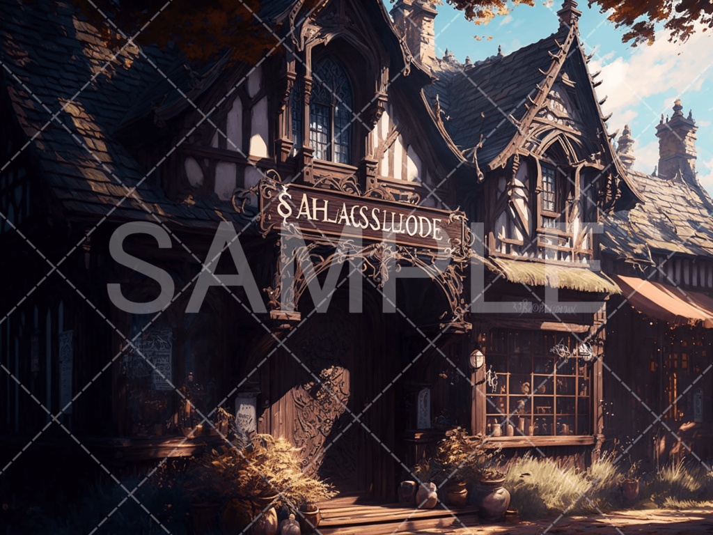 【背景素材】店3種(ファンタジー系)㉓