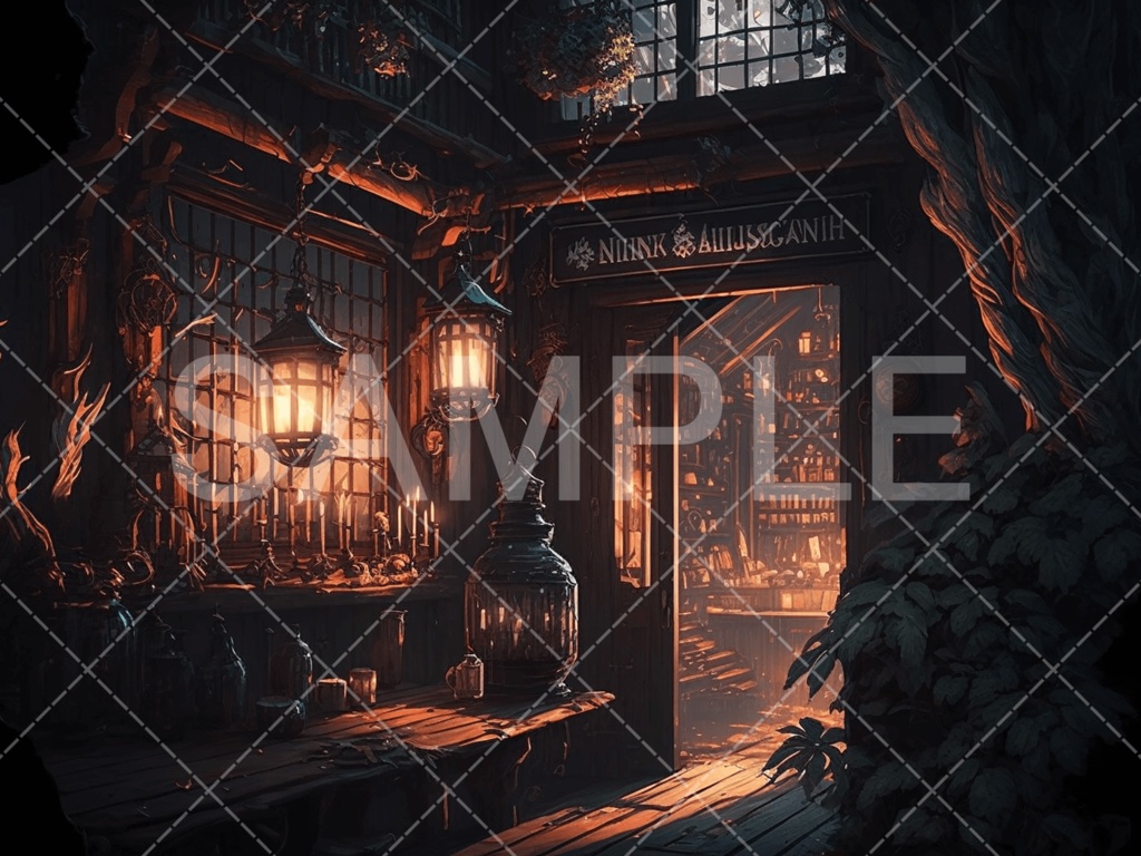 【背景素材】店3種(ファンタジー系)㉓