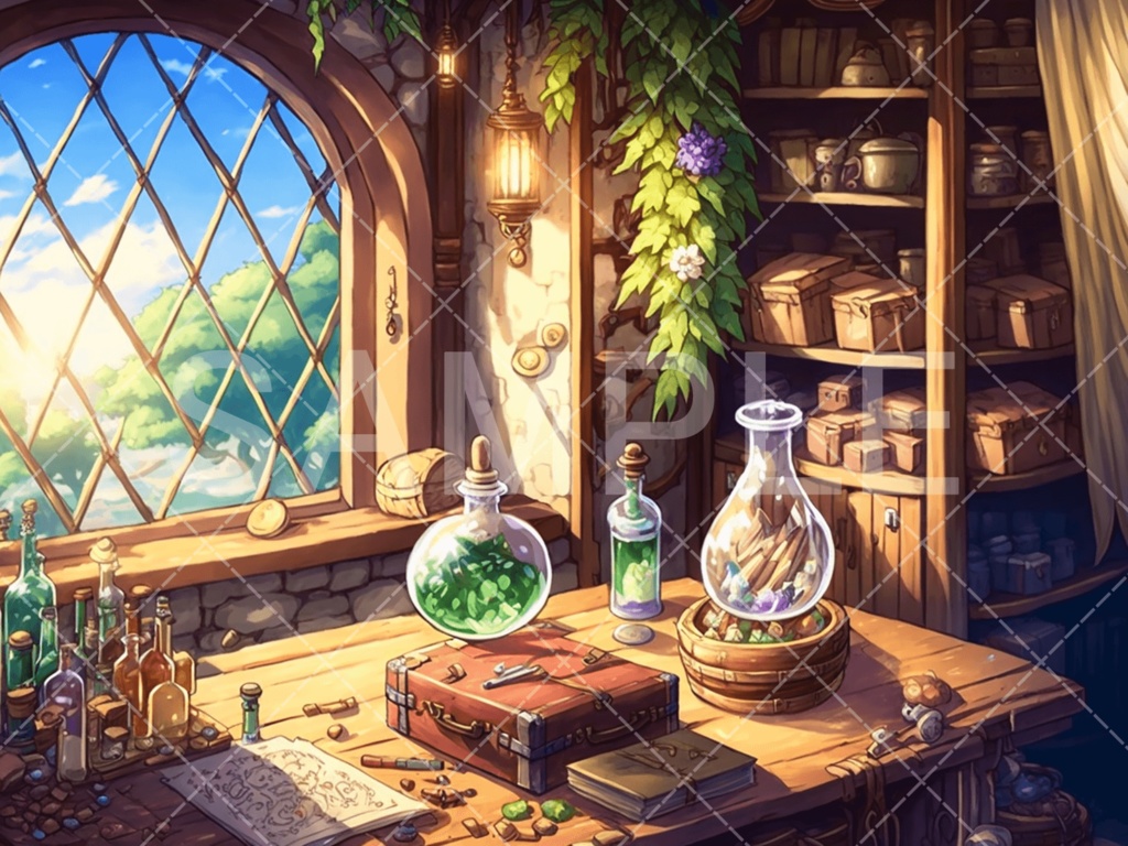 【背景素材】室内・屋内3種(ファンタジー系)㉚