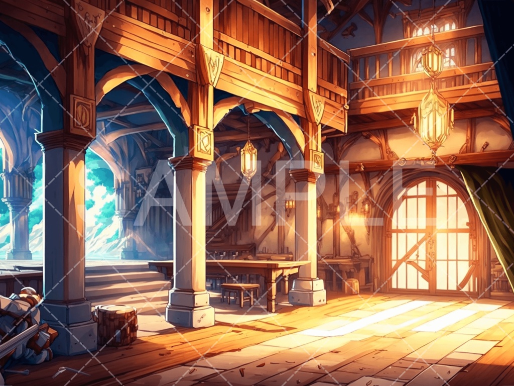 【背景素材】店3種(ファンタジー系)㉔