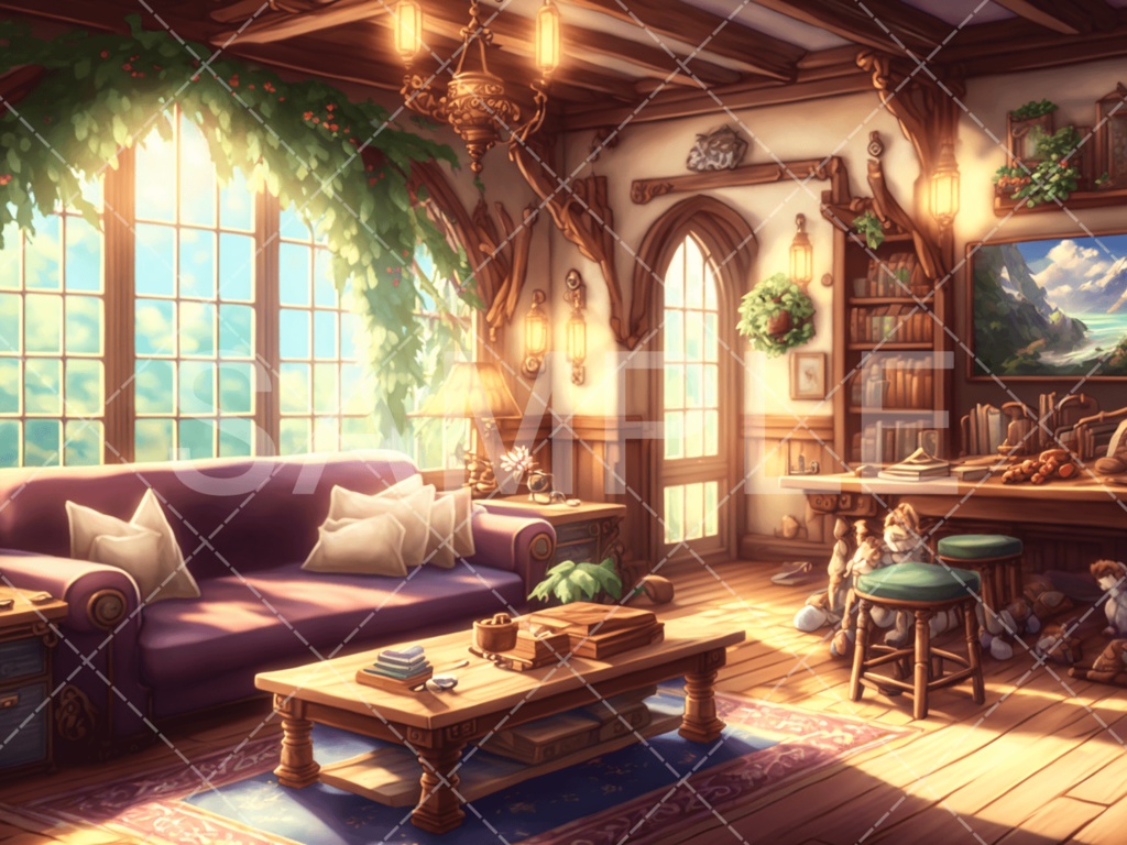 【背景素材】室内・屋内3種(ファンタジー系)㉜