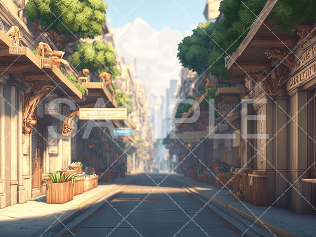 【背景素材】街・町・村3種(ファンタジー系)㉔