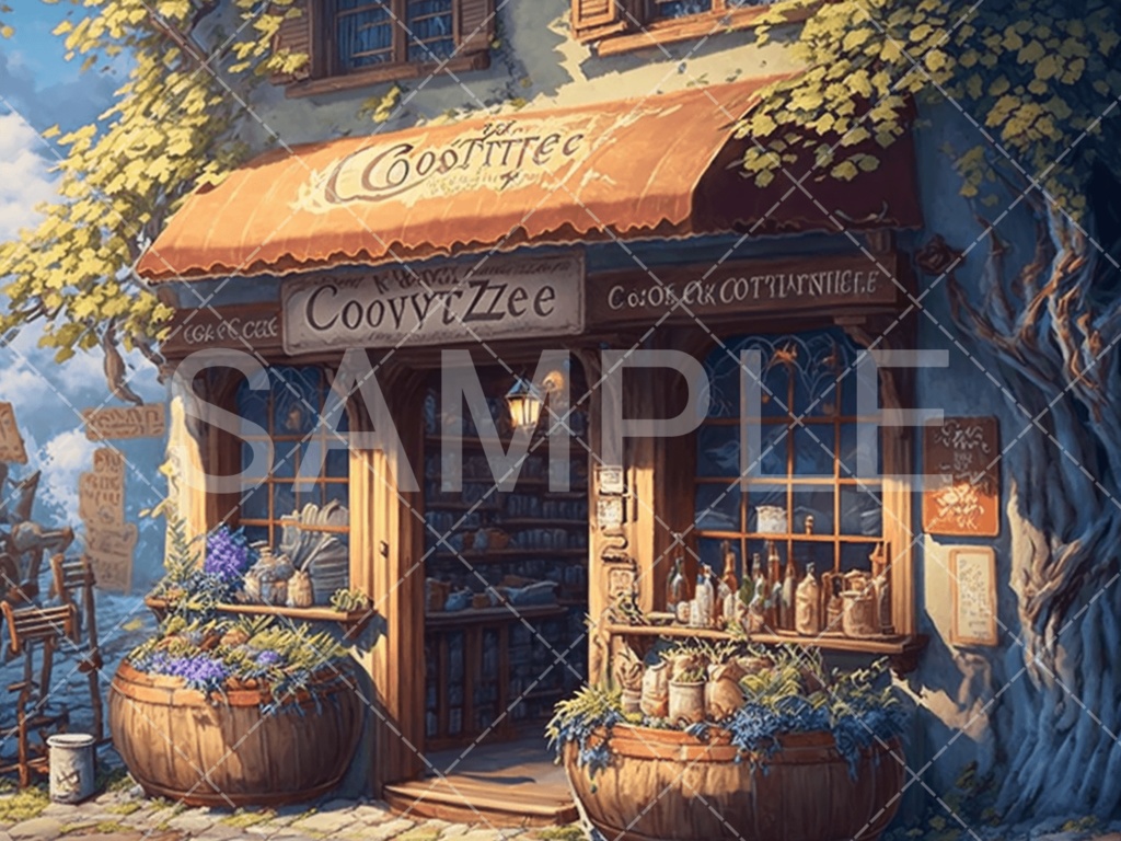 【背景素材】店3種(ファンタジー系)㉖