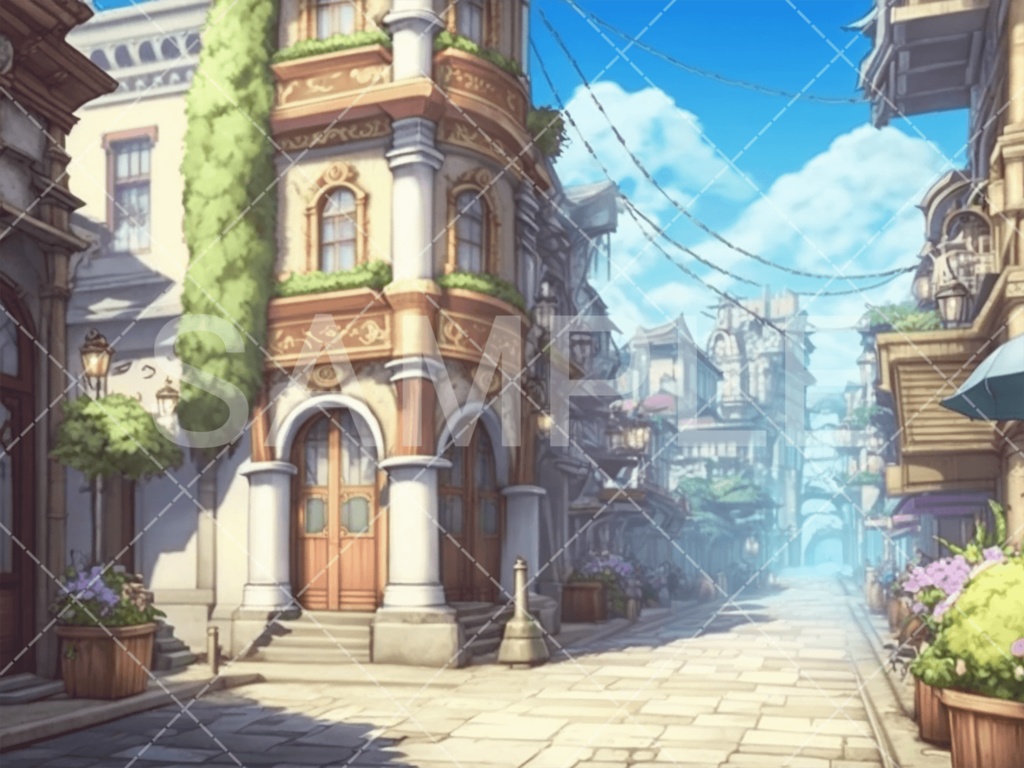 【背景素材】街・町・村3種（ファンタジー系）［026］