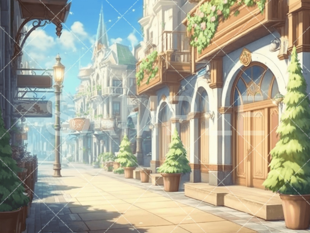 【背景素材】街・町・村3種（ファンタジー系）［028］