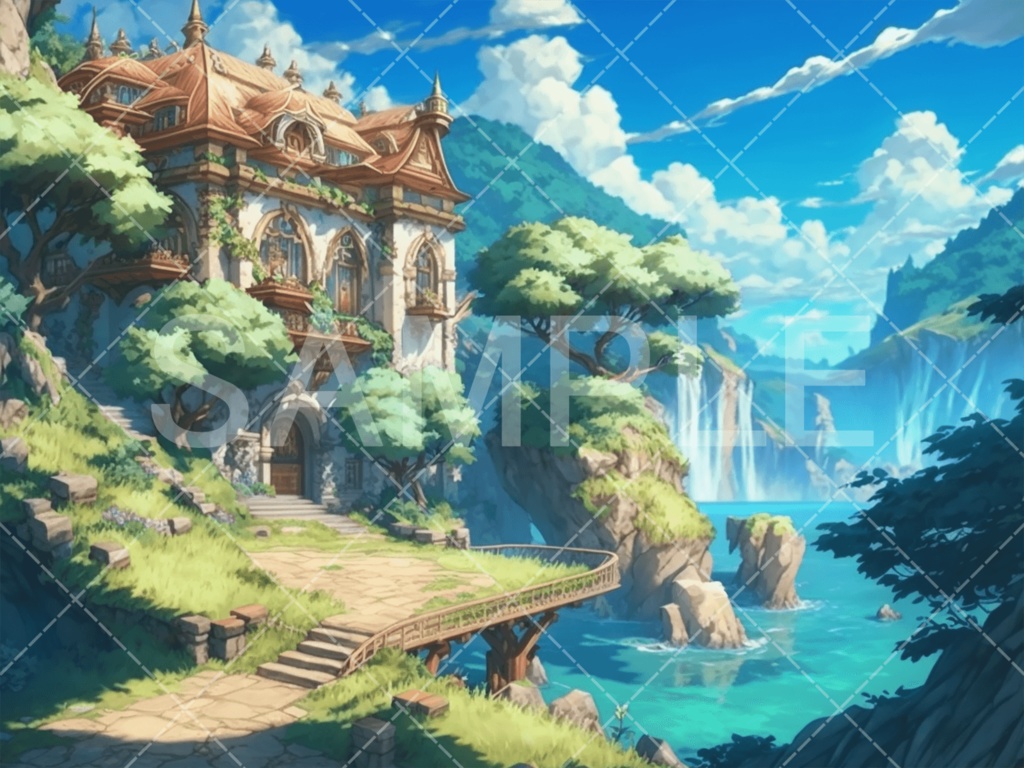 【背景素材】街・町・村3種（ファンタジー系）［033］