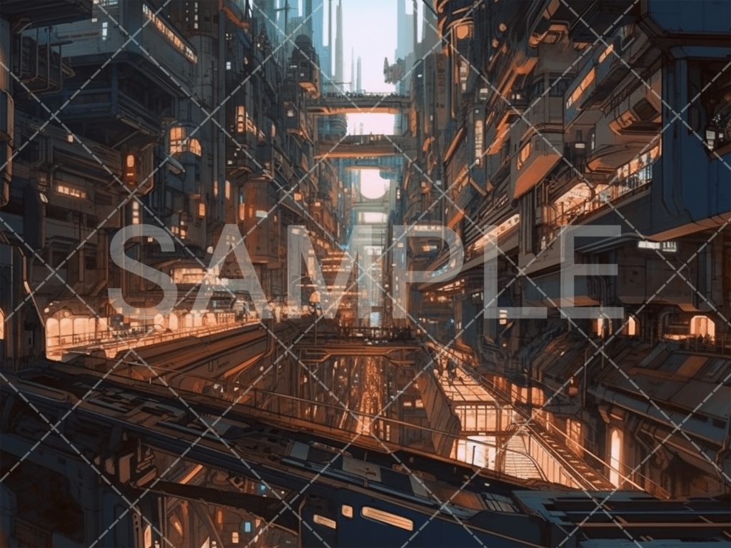 【背景素材】サイバーパンク3種［001］