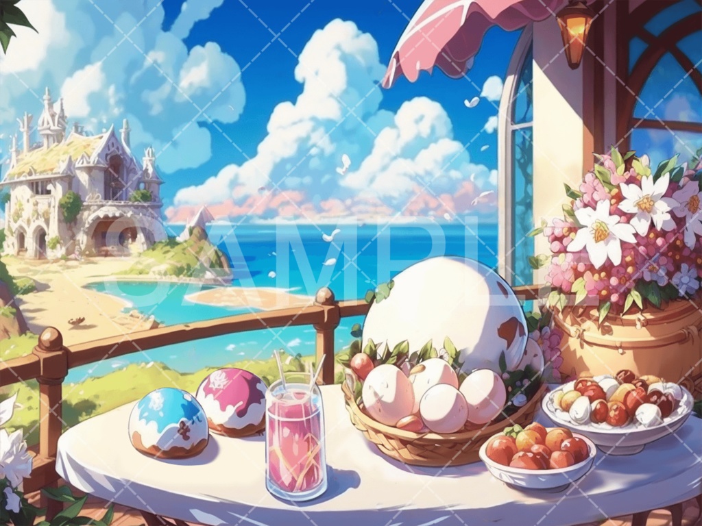 【背景素材】イースター3種（ファンタジー系）［001］