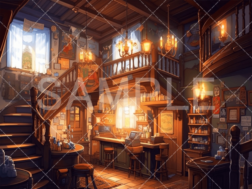 【背景素材】室内・屋内3種（ファンタジー系）［052］