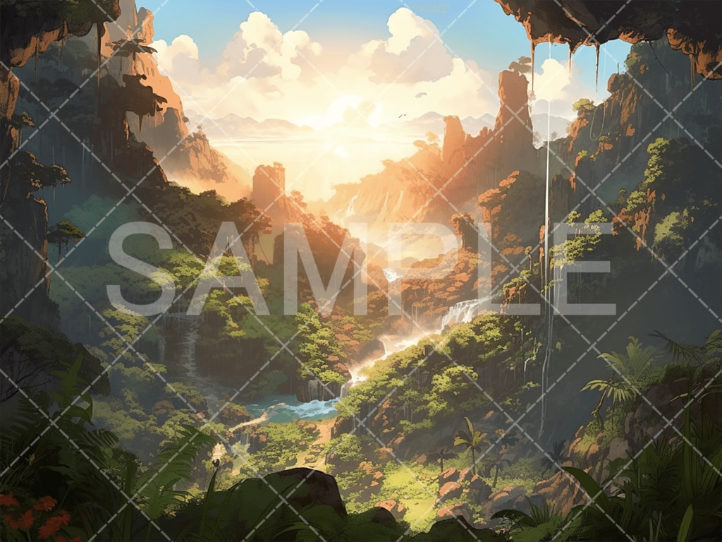 【背景素材】高地・ジャングル3種（ファンタジー系）［003］