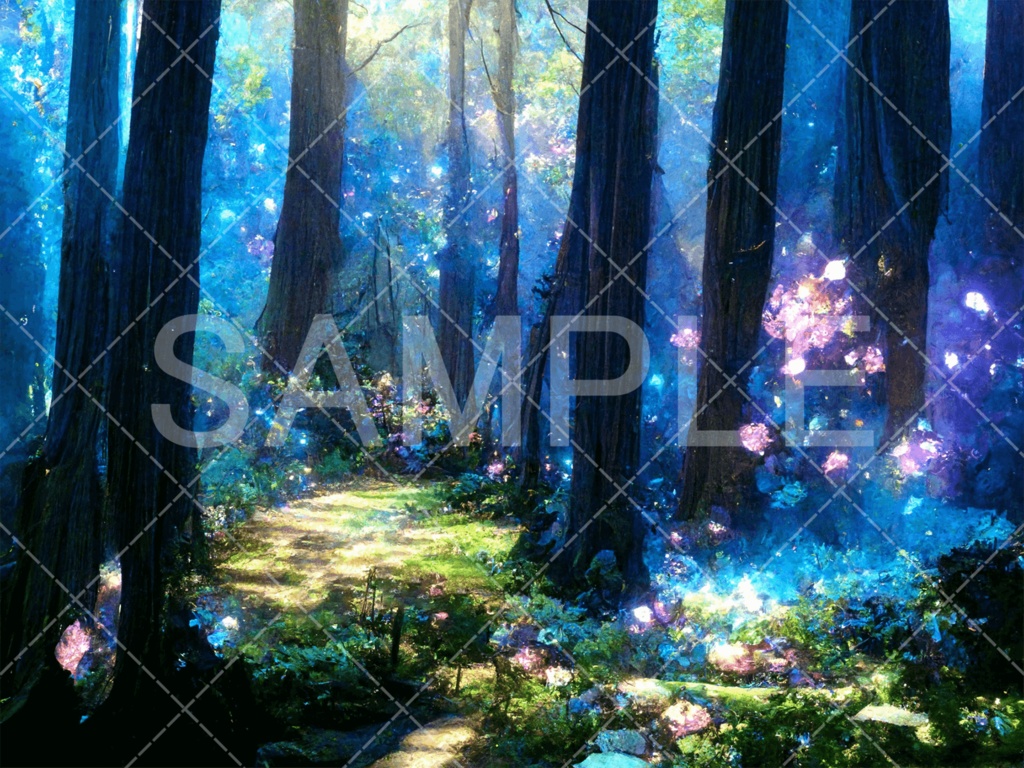 【背景素材】森3種（ファンタジー系）［046］