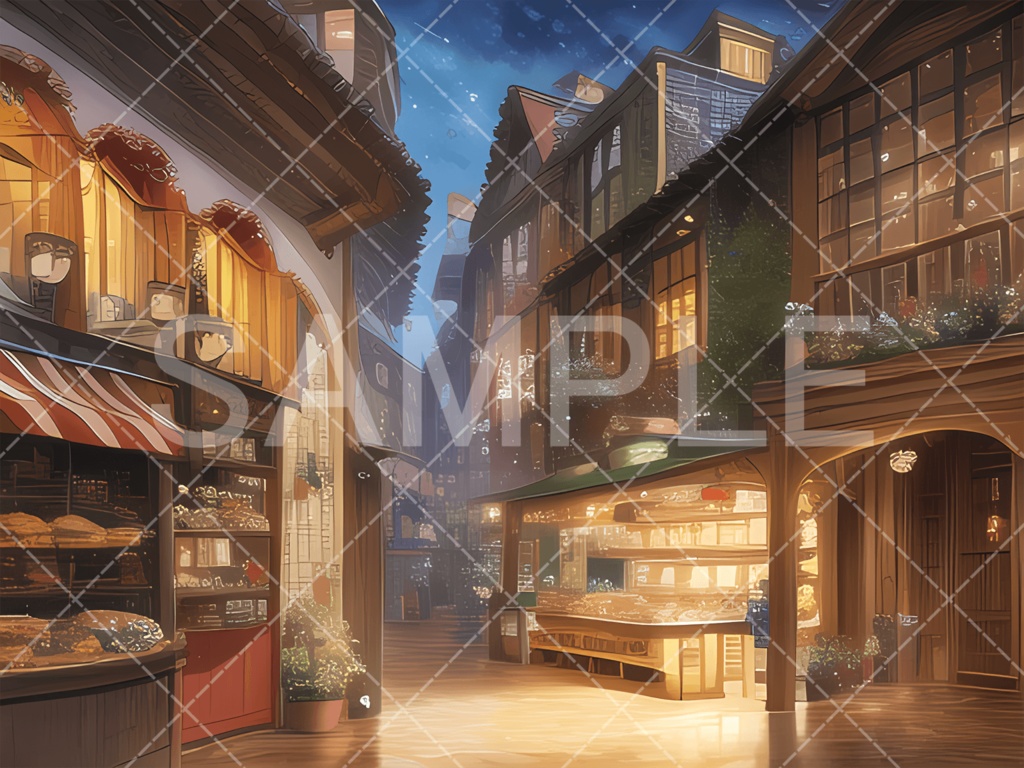 【背景素材】街・町・村3種（ファンタジー系）［064］