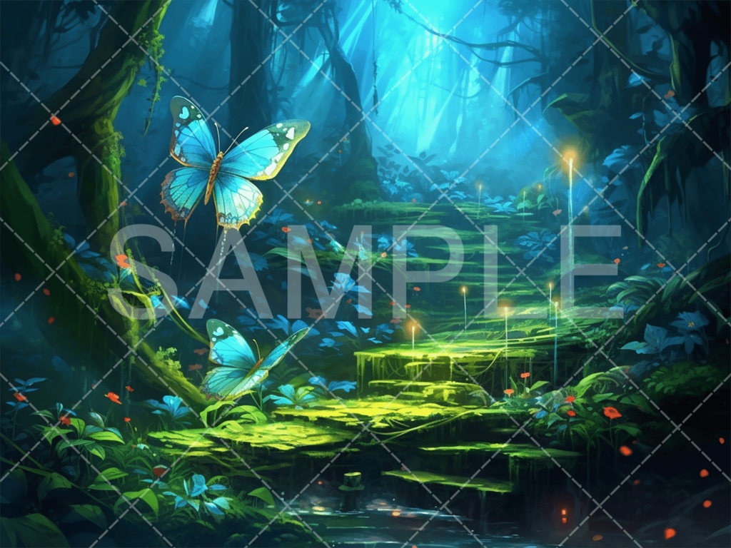 【背景素材】森3種（ファンタジー系）［051］