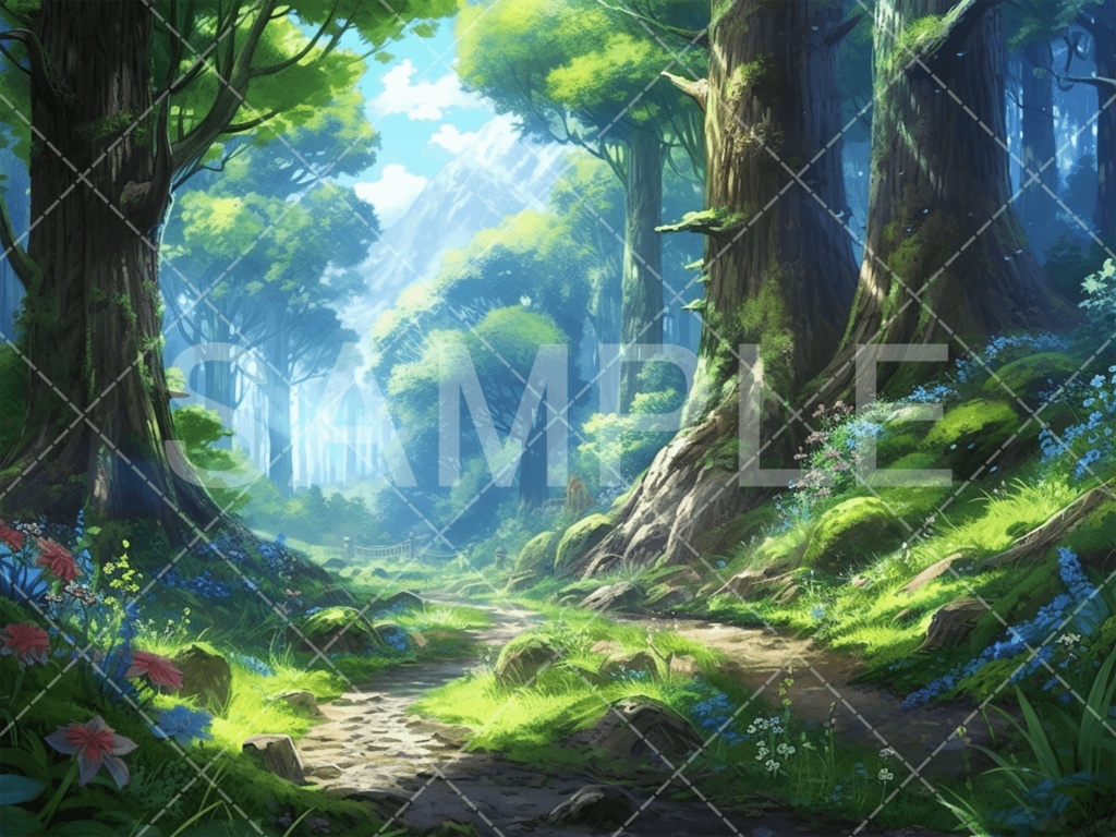 【背景素材】森3種（ファンタジー系）［052］