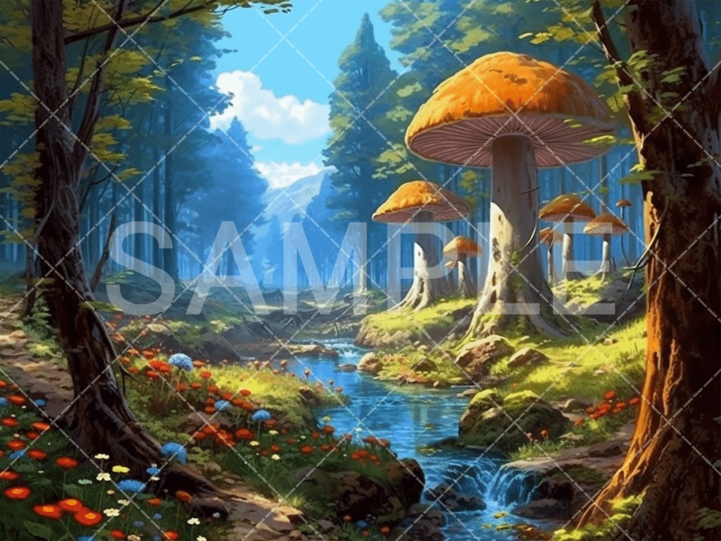 【背景素材】森3種（ファンタジー系）［053］