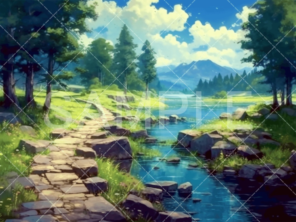 【背景素材】湖・水辺3種［032］