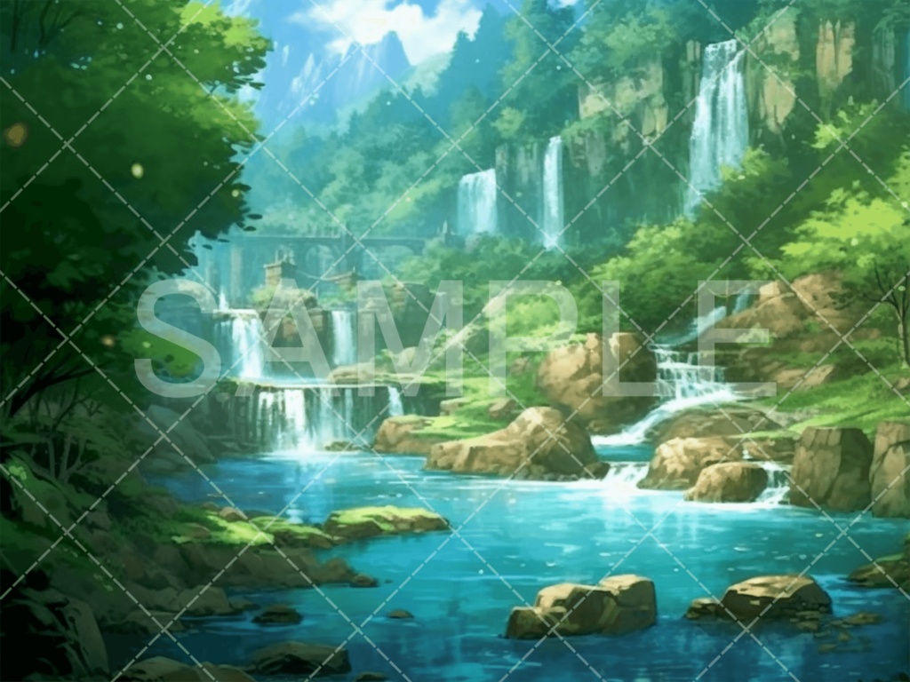 【背景素材】湖・水辺3種［033］