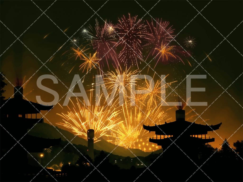 【背景素材】花火3種［002］