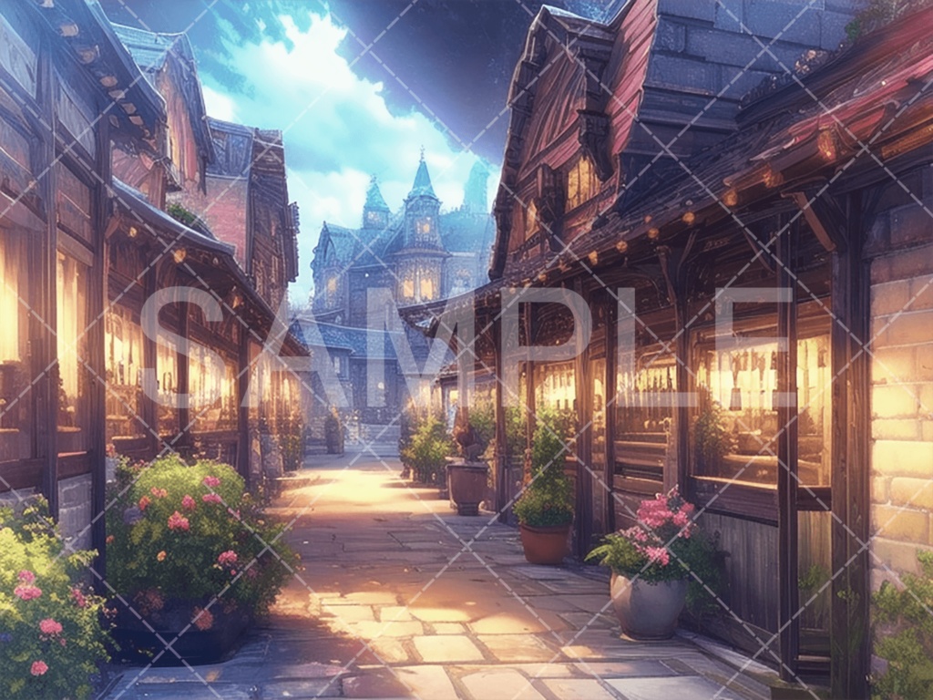 【背景素材】街・町・村3種（ファンタジー系）［106］