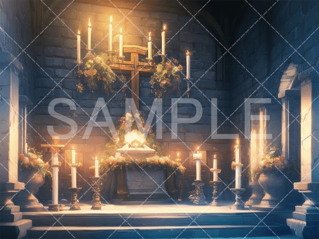 【背景素材】聖堂・神殿3種［023］