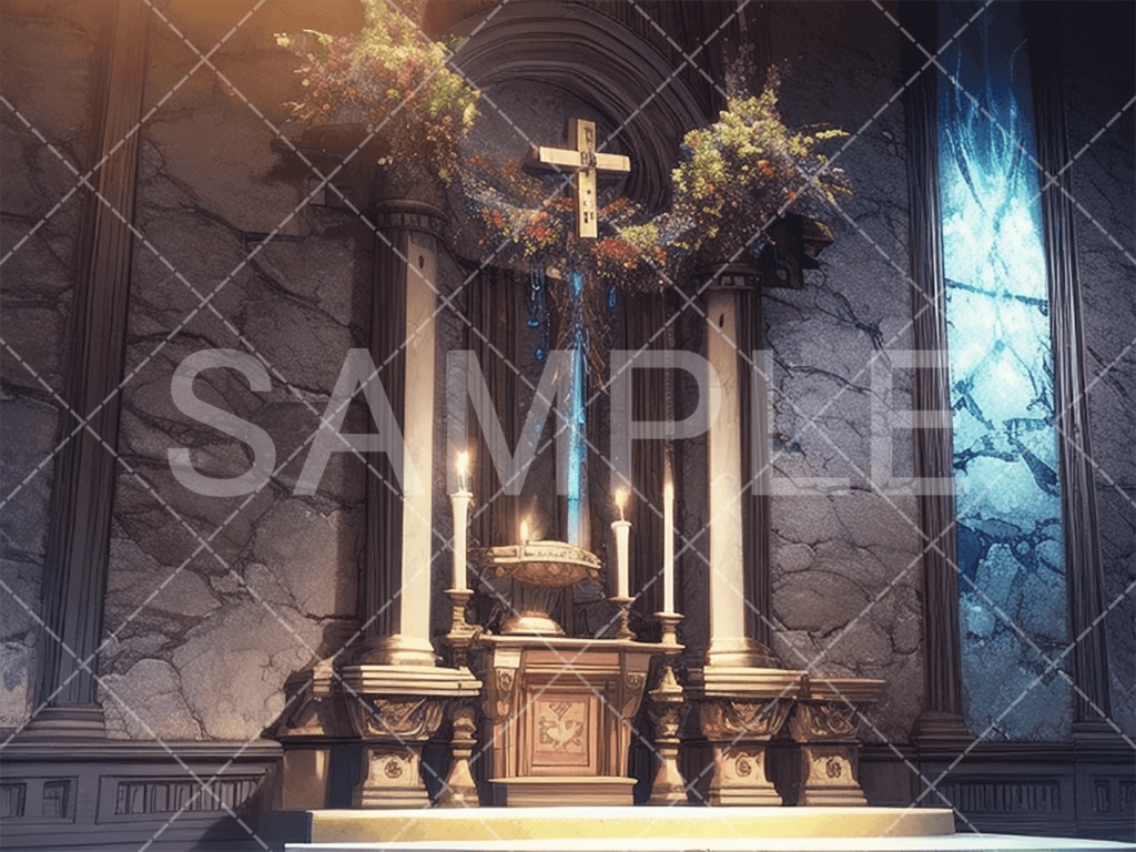【背景素材】聖堂・神殿3種［027］