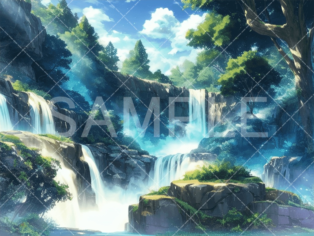 【背景素材】湖・水辺3種［042］