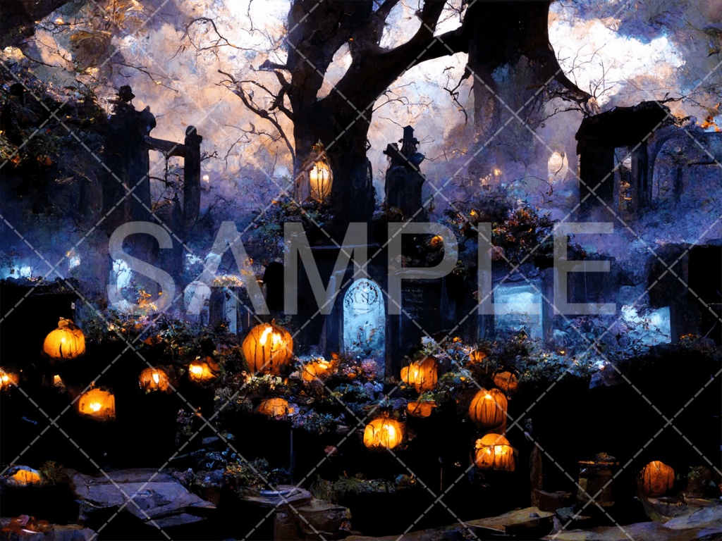 【背景素材】ハロウィン3種（ファンタジー系）［017］